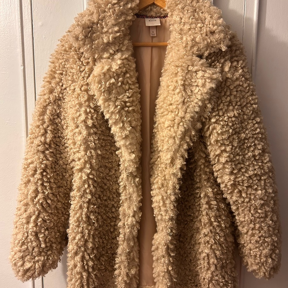 Cozy Tan Teddy Coat